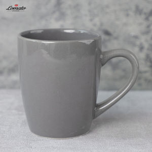 中国供应商低价库存餐厅灰色餐具套装16件套彩釉石器盘子套装餐具 - Product Image 5