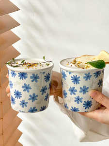 Chinese Supplier Ceramic Coffee Mug Without Handle Eco-friendly Microwave Safe Cartoon <b>Pattern</b> Wide Mouth Food Safe - Product Image 2