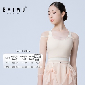 Haut en maille à col bateau Baiwu, nouvelle collection 2026, pour <span class=keywords><strong>femme</strong></span>, manches trois-quarts, cache-maillot de ballet, vêtement d'extérieur de ballet 126119005 - Product Image 6