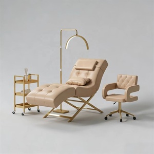 Modern Adjustable Facial Spa <b>Bed</b> Reclining Massage Table PU Leather <b>Metal</b> <b>Frame</b> Beauty Salon Equipment - Product Image 4