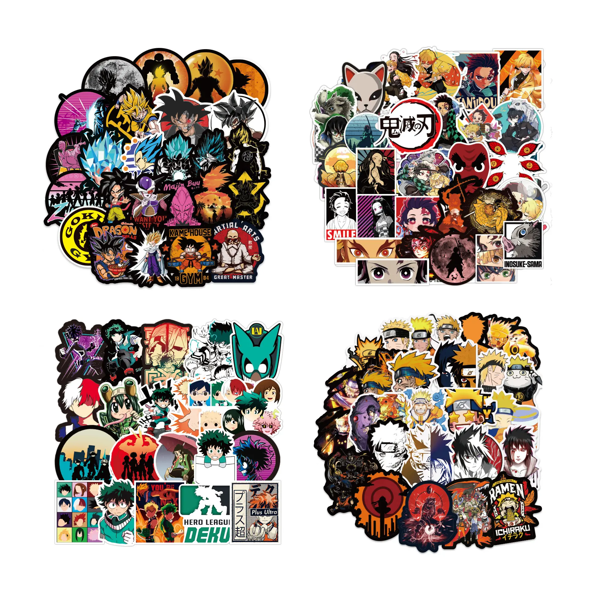 100 buah/tas stiker tahan air tidak berulang stiker Anime populer stiker Luffy Zoro