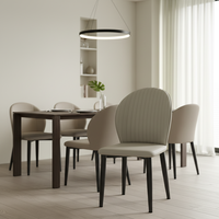 Nouveautés, chaise de salle à manger à dossier haut, style minimaliste moderne, pieds en acier épaissi, forte capacité de charge