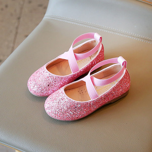 2023 Girls' Leather <b>Shoes</b> Korean Edition Little Girls' Princess Student Performance Dance <b>Shoes</b> Crystal Fashion Bean <b>Shoes</b> - Product Image 5