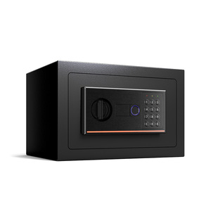Coffre-fort numérique à empreinte digitale et mot de passe en acier pour la maison, rangement de bijoux, compartiment unique, forme rectangulaire - Product Image 1