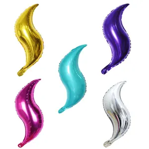 36 inch S shaped aluminum foil balloon birthday party wedding decoration Mermaid tail Mall decoration S shape balloons wholesale