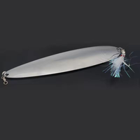 Nouveau leurre à cuillère Flutter 8\" 9\" 10\" 11\" en acier inoxydable OEM, lame de spinner en métal à paillettes lourdes, leurres de pêche, cuillères de traîne, marlin