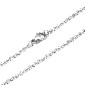<b>Titanium</b> Steel Couple's Simple O-Shape <b>Chain</b> Necklace 1.5mm 2.5mm Men Women Gift Jewelry CE463 - Product Image 5