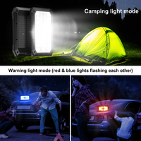 Banco de Energía Solar de Marca Privada de 20000 mAh, Cargador Rápido de 18 W, Luz de Advertencia LED Inalámbrica de 10 W para Camping, OEM ODM