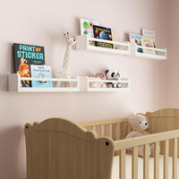 Étagère murale pour enfants en bois, étagères flottantes pour la chambre de bébé et le rangement de la salle de bain, ensemble multifonctionnel pour la crèche