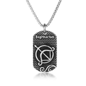 Collar de Sagitario, colgante de acero inoxidable, amuleto de constelación, joyería de moda para hombre, regalo SP862 - Product Image 4