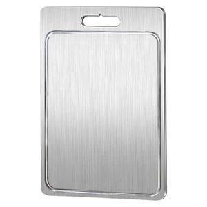 Tabla de cortar antibacteriana y duradera de doble cara de acero inoxidable 304/316 de alta calidad para Cocina - Product Image 1