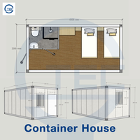 Maison conteneur modulaire préfabriquée de 20 pieds, empilable, mobile et démontable, pour logement de travailleurs et dortoir