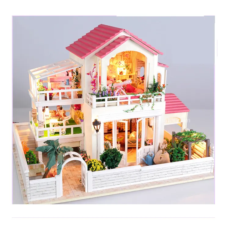 Geburtstags geschenk Skala Puppenhaus Möbel zusammen gebaut Exquisite Puzzle Puppenhaus Möbel Miniaturen