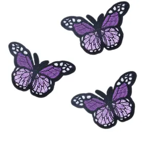Kupu-kupu Bordir Patch Pakaian Stiker Applique Hewan Besi Di Patch Kain Aksesoris Pakaian Lencana