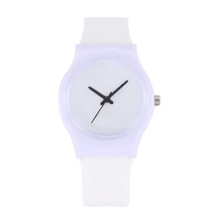 Sıcak satış yeni stil beyaz renk silikon bant çocuk gibi karikatür kol saati