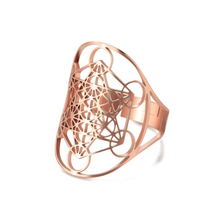 Bagues géométriques en acier inoxydable, anneau redimensionnable, bijoux les Secrets des parcs du jardin, nouvelle collection - Product Image 5