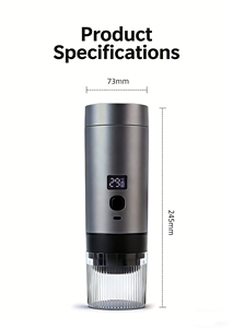 Cafetera Espresso Portátil con Pantalla Electrónica, Medidor, Extracción de Café en Polvo y Cápsulas, Acero Inoxidable con Función de Calentamiento - Product Image 6