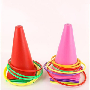 4 Barricadas Grandes con 3 Anillos Grandes para Niños, Juego Interactivo al Aire Libre para Padres e Hijos, Juguetes Deportivos Interactivos para Educación Temprana - Product Image 5