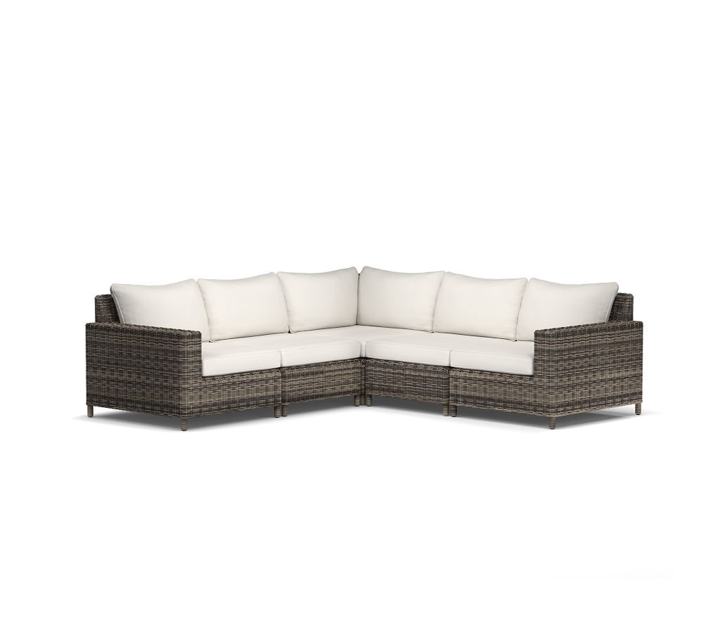 L shape outdoor wicker furniture modern outdoor furniture  rattan sofa set garden sofa