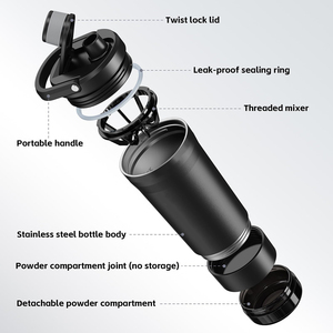 Gobelet isotherme à double paroi en acier inoxydable, tasse de voyage, shaker de protéines sportif – Vente chaude directe usine - Product Image 5