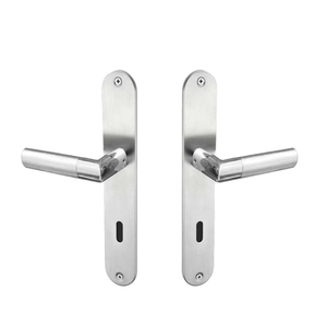 Poignée de porte universelle pour chambre à coucher, en acier inoxydable, étanche, avec bouton poussoir, design mécanique silencieux, moderne, MXJ Hotel - Product Image 1