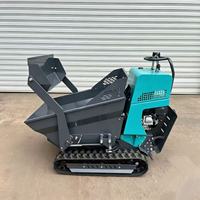 Mini-chargeuse compacte sur chenilles 500 kg, benne basculante autochargeante avec moteur Briggs&Stratton et pompe à engrenages Eaton pour l'agriculture et l'utilisation en verger