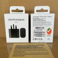 Cargador Rápido Tipo C de 25W al por Mayor, Adaptador de Corriente EP-TA800 con Enchufe EU, UK, US, Adaptador USB-C para Samsung S26+ S25 S24 A53