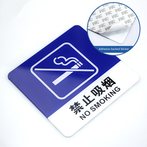 Letreros de pared acrílicos personalizados, impresión UV, corte láser, Hotel, <span class=keywords><strong>restaurante</strong></span>, Hospital, extintor de incendios, advertencia de seguridad para no fumar - Product Image 4