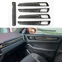 Panneau de garniture de porte intérieure en fibre de carbone véritable pour Porsche Cayenne 9Y0 18-23