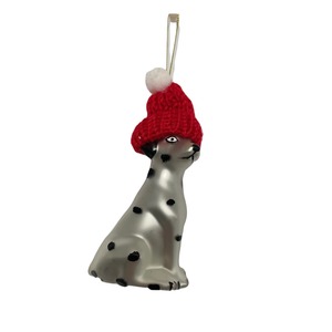 Adorno Navideño de Cristal con Forma de Perro para Colgar, 11x4 cm - Product Image 1