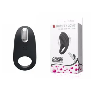 Anneaux de pénis rechargeables étanches Vibrant Sex Toy Vibrateur à modes multiples pour des érections plus durables