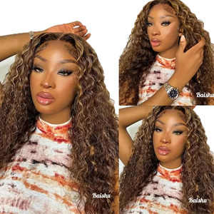 Perruque longue bouclée africaine effet piano, dentelle HD, styles brésiliens et vietnamiens pour femmes noires, vente en gros d'usine - Product Image 1