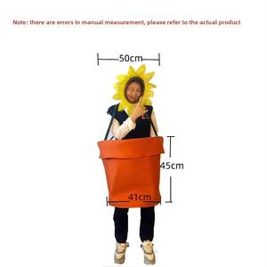 Disfraz de Girasol con Tocado para Mujer, Disfraz de Maceta de Flores para Halloween para Adultos - Product Image 3