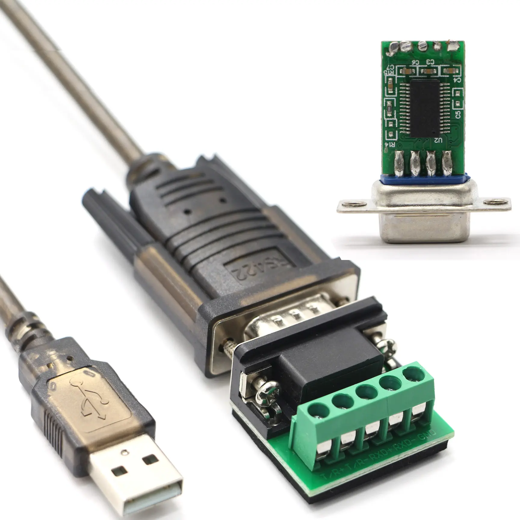 OEM/ODM USB RS232 RS485 tam çift yönlü DB9 Pin seri kablo