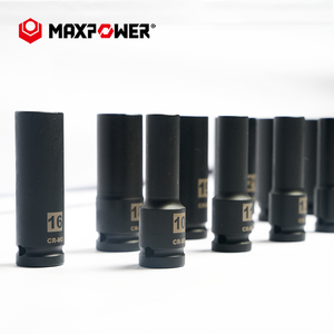 Maxpower Tùy Chỉnh 15Pcs <span class=keywords><strong>6</strong></span> Điểm CR-MO 1/2 Inch Sâu Tác động Ổ Cắm Thiết Lập Với Mở Rộng Thanh - Product Image 5