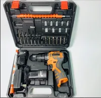 Nouvelle perceuse-visseuse électrique rechargeable EVERTRUST HG2525 28V avec batterie au lithium, embouts OEM, boîtier rigide en acier inoxydable - Portable