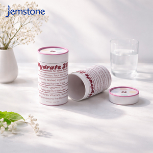 Tube en papier cylindrique biodégradable sur mesure pour capsules de compléments alimentaires, boîte en carton ronde, emballage en tube kraft pour thé et café - Product Image 4