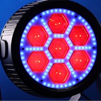 Yinuo 280W DMX512 RGBW 7x 30W LED Zoom Wash Par Light IP65 Étanche CRI95 6000K Lumière du jour pour Mariage DJ Disco Fête Spectacle