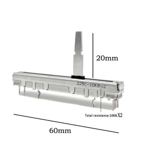Potenciómetro Fader Vertical Original ALPS Serie RS45 Pioneer <span class=keywords><strong>DJM</strong></span> Road 350 400 <span class=keywords><strong>500</strong></span> 600 700 800 900 2000 1234 Canales - Product Image 1