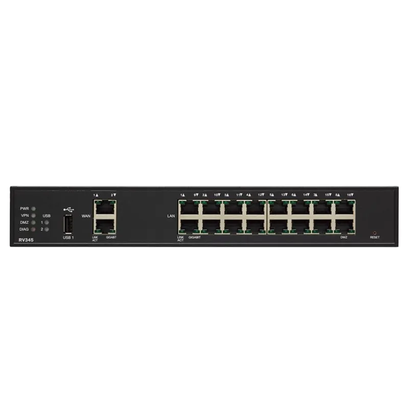 Prezzo concessione nuovissimo originale 16 porte di rete Gigabit enterprise VPN router Rv345-k9-cn