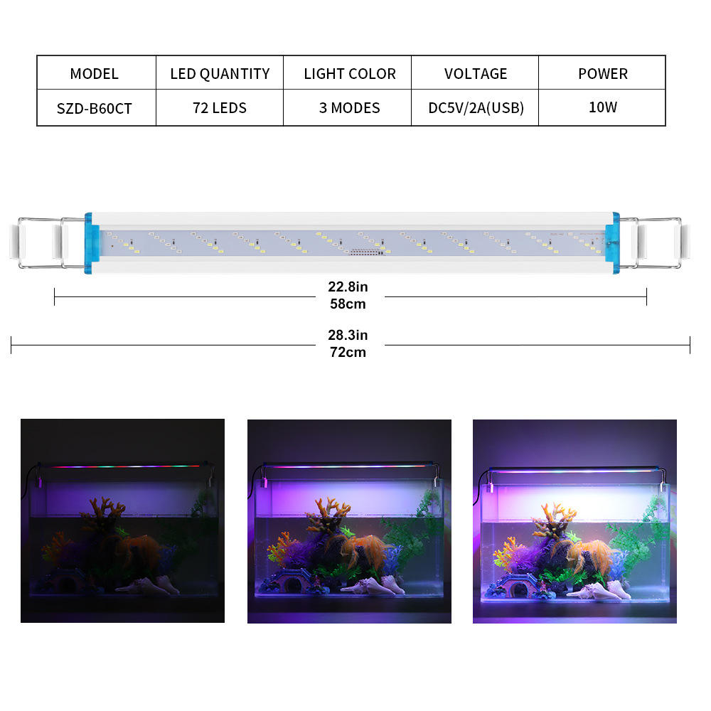 58cm 6-Row: Color-Changing, Timing, Dimming