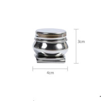 Fournitures d'art Outils Facile à nettoyer Tambour Forme Étudiant Peinture Pot à Huile École Palette en Acier Inoxydable Simple Double Trou Dipper