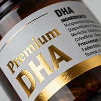 Étiquettes adhésives en rouleau personnalisées de qualité supérieure avec estampage à chaud en feuille d'or brillant, gaufrage et vernis sélectif UV pour bouteilles de vitamines et de compléments alimentaires