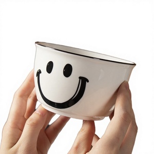 Juego de Vajilla de Porcelana Ecológica con Diseño Simple 2026, Platos, Tazones para Sopa y Ensalada, Cucharas con Patrón Nórdico de Dibujos Animados, Regalo Empresarial - Product Image 3