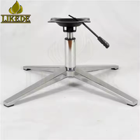 Base de chaise pivotante en aluminium robuste de 700 mm à 4 étoiles, réglable en hauteur, finition chrome poli, pour canapé, bureau, extérieur, mobilier hospitalier