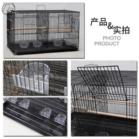 Vente en gros cage à oiseaux pliable en fil métallique pour élevage de perroquets de couleur blanche avec cloison