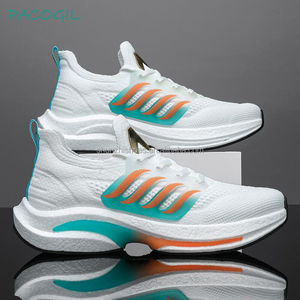 Los mejores zapatos deportivos planos informales Flacasual para hombres, zapatos para correr con cordones de bajo <span class=keywords><strong>precio</strong></span> con forro de malla para primavera y otoño - Product Image 4