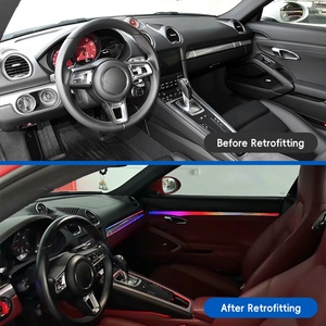 Kit de modification et amélioration pour voiture 718 Boxster Cayman 2016-2025 : éclairage d'ambiance intérieur 3D en cristal, compatible avec 718 - Product Image 2