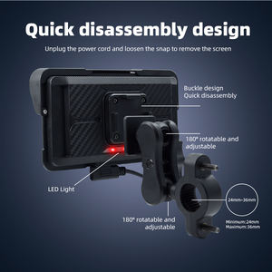 키커 M11 핫 세일 저렴한 가격 오토바이 GPS 네비게이션 5 인치 무선 CarPlay 안드로이드 자동 4G LTE 오토바이 핸들 바 - Product Image 6