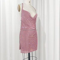 Robes de mariée en cristal pour femmes personnalisées Robe de soirée en maille de diamant en aluminium à la mode avec strass